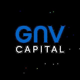 GNV Capital logo with blue letters on black background