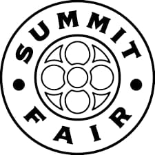 Summit Fair logo featuring circular design with geometric flower pattern and text around the border
